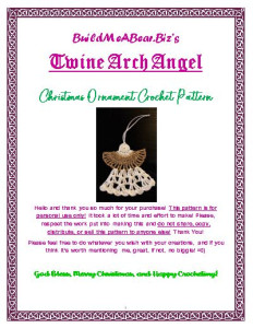 FREE Twine Arch Angel Christmas Ornament Pattern (PDF Download)