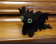 Black Dragon Heart Plush Toy