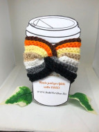 Finished Bear Pride Flag Cup Cozy (Crocheted)