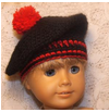Fench Beret for 18 inch Doll