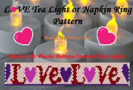 LOVE Tea Light or Napkin Ring Pattern (PDF DOWNLOAD)