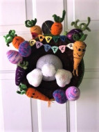Finished Bunny Butt Easter Wreath