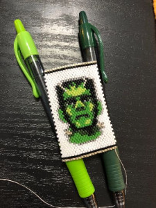 Frankensteins Monster Beaded Pen Wrap