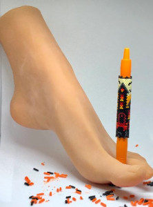 Haunted House Beaded Pen (Finished Product)