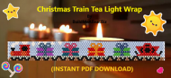 Christmas Present Train Tea Light Pattern (PDF DOWNLOAD) Instant Sale