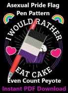 Asexual Pride Flag Pen Pattern (PDF Download)