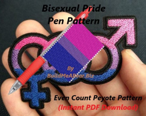 Bisexual Pride Flag Pen Pattern (PDF Download)