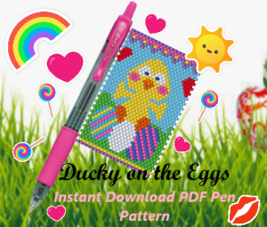 Ducky on the Egg Pen Pattern (PDF Download)
