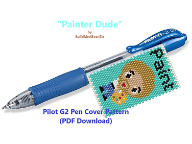 Pen Cover Pattern for Pilot G2 Pens cardinal No. 2 redbird / Pdf ENGLISH /  Pattern for Pen Wrap Pen Cover Pattern 