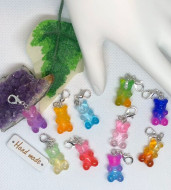 Resin Gummy Bear Stitch Markers Set of 10